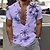 abordables Men&#039;s Printed Shirts-chemise pour homme été chemise hawaïenne cocotier graphique col montant blanc vert clair violet vert extérieur rue manches courtes imprimé vêtements vêtements de mode créateur décontracté confortable