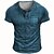 baratos Short Sleeve-Homens Camiseta Camisa Henley T-shirt Henley Tecido Rua Férias Manga Curta Roupa Moda Designer Básico