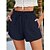 cheap Shorts-Women&#039;s Shorts Chiffon Plain Black Blue Fashion Short Casual Daily