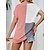 baratos T-shirts-Mulheres Pulôver suéter Saltador Crochê Tricotar Patchwork Decote V Bloco de cor Diário Para Noite à moda Casual Verão Primavera Rosa Azul S M L