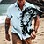 economico Men&#039;s Printed Shirts-camicia da uomo animale leone graficacowdown blu marrone kaki grigio outdoor strada maniche corte stampa abbigliamento stilista casual morbido
