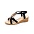 preiswerte Sandals-Elegante Boho Damensandalen mit Keilabsatz Kunstleder
