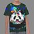 abordables T-shirts et chemises pour garçons-Garçon 3D Graphic Bande dessinée Panda T-shirt Tee-shirts Manche Courte 3D effet Eté Printemps Actif Sportif Mode Polyester Enfants 3-12 ans Extérieur Casual du quotidien Standard