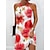 cheap Mini Dresses-Women&#039;s Leaf Floral Print Halter Mini Dress