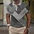 cheap 3D Polos-Men&#039;s Outdoor Short Sleeve Plaid Waffle Polo Shirt