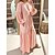cheap Maxi Dresses-Pink Women&#039;s Casual Cotton Linen Maxi Dress