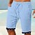 baratos Beach Shorts-Homens Calção Shorts de verão Shorts de praia Tecido Patchwork Com Cordão Cintura elástica Curto Conforto Respirável Casual Diário Feriado Moda Estilo Clássico Branco Azul