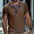 abordables Short Sleeve-Hombre Camisa henley gofrada Henley Shirt Camiseta superior Henley Plano Calle Vacaciones Mangas cortas Ropa Moda Design Básico