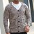 preiswerte Cardigan Sweaters-Männlich Strickjacke Pullover Jacke Grobstricken Stricken Standard V Ausschnitt Solide / einfarbig Freizeitskleidung Bekleidung Herbst Winter Braun M L XL