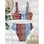 abordables Bikini-Mujer Bañadores Bikini Normal Traje de baño Graphic 2 Piezas Estampado Granate Amarillo Rosa Azul Piscina Café Trajes de baño Ropa de playa Verano Deportes
