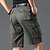 abordables Shorts-Homme Short Cargo Shorts de Randonnée Plein Poche Confort Respirable 100% Coton Extérieur du quotidien Sortie Mode Décontractées Noir Vert Véronèse