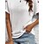 abordables T-shirts-Mujer Camiseta Blusa Blanco Plano Casual Manga Corta Escote Redondo Básico Regular S