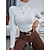 cheap Sweaters &amp; Cardigans-Women&#039;s Casual Turtleneck Pullover in Ribbed Knit Spandex