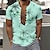 abordables Men&#039;s Printed Shirts-camisa hombre verano camisa hawaiana cocotero gráficocuello alto blanco verde claro violeta verde exterior calle manga corta estampado ropa moda diseñador casual cómodo