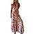 cheap Maxi Dresses-Classic Floral Maxi Swing Dress for Women