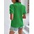 economico Tops &amp; Blouses-Per donna Camicia Blusa Liscio Nero Bianco Rosso Manica corta Informale Essenziale A V Standard