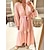 cheap Maxi Dresses-Pink Women&#039;s Casual Cotton Linen Maxi Dress