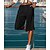 baratos Shorts-Mulheres Perna larga Algodão Tecido Preto Cinzento Moda Comprimento do joelho Rua Férias