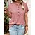 economico T-shirts-Per donna maglietta Nero Rosa Blu Pulsante Liscio Giornaliero Fine settimana Manica corta Rotonda Essenziale Standard S