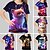 abordables t-shirts 3d fille-T-shirt Enfants Fille Graphic Extérieur 3D effet Manche Courte Col ras du cou Actif 7-13 ans Eté Argent Noir