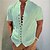 abordables Short Sleeves-hombre camisa a cuadros gráficocuello alto blanco rosa azul violeta verde al aire libre calle manga corta estampado ropa moda ropa de calle diseñador casual