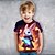 billige T-shirts &amp; Trøjer til Drenge-Drenge 3D Tegneserie Dinosaurus T-shirt Kortærmet 3D-udskrivning Sommer Forår Aktiv Sport Mode Polyester Børn 3-12 år udendørs Afslappet Daglig Regulær