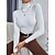 cheap Sweaters &amp; Cardigans-Women&#039;s Casual Turtleneck Pullover in Ribbed Knit Spandex