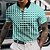 baratos 3D Polos-Homens Camiseta Polo pólo de lapela Polo com zíper Camisa de golfe Estampas Abstratas Geometria Aberto para a Lateral Azul Céu Branco Vermelho Azul Azul Céu Ao ar livre Rua Manga Curta Imprimir Zíper