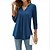 cheap Tops &amp; Blouses-Women&#039;s Shirt Blouse Tunic Black White Pink Flowing tunic Plain Daily Weekend 3/4 Length Sleeve V Neck Streetwear Casual Regular S
