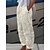 abordables Women&#039;s Clothing-Mujer Pantalones anchos Mezcla Lino Algodón Estampado Media cintura Longitud total Amarillo Claro Verano