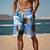 cheap Shorts-Men's Cotton Blend 3D Printed Plaid Stripe Sweat Shorts