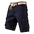 abordables Shorts-Hombre Pantalón Corto Cargo Pantalón corto Shorts para senderismo Plano Cordón de la pierna Multi bolsillo Longitud de la rodilla Listo para vestir 100% Algodón Casual Diario Festivos Deportes Moda