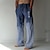 abordables Pants-Homme Pantalon pantalon été Pantalon de plage Cordon Taille elastique Impression 3D Dégradé Imprimés Photos Poker Confort Casual du quotidien Vacances Vêtement de rue Hawaïen Jaune Bleu