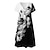 abordables Super Sale-Mujer Vestido informal Vestido de cambio Floral Estampado cuello festoneado Mini vestido Elegante Básico Diario Cita Manga Corta Verano Primavera