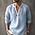 baratos Long Sleeves-camisa masculina estampas gráficas geometria gola branco rosa azul cáqui cinza ao ar livre rua manga longa impressão roupas vestuário moda streetwear designer casual