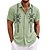 abordables Casual Shirts-camisa de hombre gráficogeometría cobertura blanco azul verde caqui gris al aire libre calle manga corta estampado ropa moda diseñador casual suave