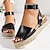 cheap Linen Shop-Minimalist Women&#039;s Faux Leather Plus Size Sandals
