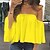 cheap Tops &amp; Blouses-Women&#039;s Shirt Blouse Black White Yellow Plain Casual Long Sleeve Off Shoulder Basic Regular S