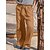 abordables Pants-Hombre Pantalones de lino Pantalones Pantalones de verano Plano Comodidad Suave Exterior Diario Noche Moda Casual Blanco Amarillo