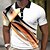 preiswerte 3D Polos-Herren Poloshirt Waffel-Poloshirt Revers-Polo Polos mit Knöpfen Golfhemd Farbverlauf Grafik-Drucke Geometrie Umlegekragen Schwarz Gelb Purpur Orange Grau Outdoor Strasse Kurzarm Bedruckt Bekleidung