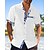 baratos Short Sleeves-Homens camisa de linho Camisa casual camisa de verão camisa de praia Preto Branco Rosa Manga Curta Tecido Lapela Primavera Verão Havaiana Feriado Roupa Bolso frontal