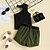 preiswerte Mädchenhöschen-kinderkleidung Mädchen Feste Farbe Overall &amp; Overall Patchwork Modisch Schulanfang Sommer 7-13 Jahre Armeegrün