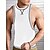 abordables Tank Tops-Hombre Camiseta sin mangas Cuello Barco Liso / sólido Exterior Noche pespuntes Sin Mangas Ropa Moda Design Músculo