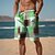 cheap Shorts-Men's Cotton Blend 3D Printed Plaid Stripe Sweat Shorts