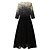 cheap Casual Dresses-Black Midi Summer Party Dress with 3 4 Sleeves