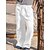 abordables Pants-Hombre Pantalones de lino Pantalones Pantalones de verano Plano Comodidad Suave Exterior Diario Noche Moda Casual Blanco Amarillo