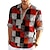cheap Long Sleeves-Men&#039;s Graphic Plaid Shirt with Stand Collar