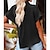 billige Tops &amp; Blouses-Dame Skjorte Knap foran Basale Ensfarvet / almindelig farve Flagermuseærmer Sommer Sort Hvid Blå Orange