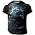 abordables Short Sleeve-Homme T shirt Tee Graphic Animal Col Ras du Cou Vêtement Tenue 3D effet Extérieur du quotidien Des sports Manche Courte Imprimer Rétro Vintage Mode Design