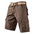 preiswerte Shorts-Herren Cargo Shorts Kurze Hosen Shorts Kurze Hosen Kurze Hose für Wanderer Glatt Bein Kordelzug Multi Pocket Knielänge tragbar 100% Baumwolle Casual Täglich Festtage Sport Modisch Armee-Gelb Gras-Grün